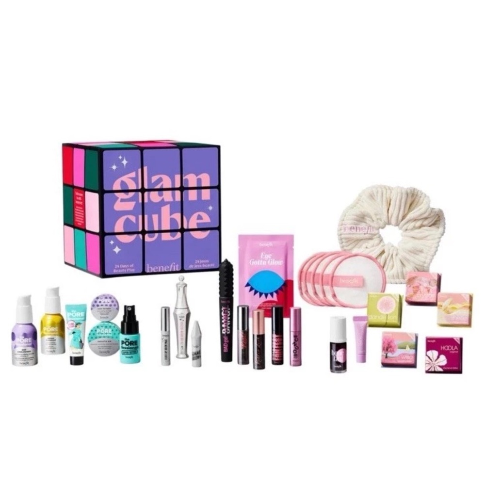 Benefit Cosmetics Glam Cube 24 Day Makeup Advent Calendar Gift Set  New